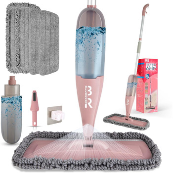 Швабра, розпилювач, спрей, швабра, швабра для підлоги, з розпилювачем, мікрофібра, швабра з резервуаром для дому, кухні, твердої д