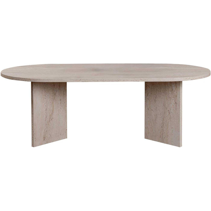 Елегантний журнальний столик, кольору травертину, 119 x 39,8 x 60 см ДСП з 100 меламіновим покриттям, товщина 18 мм Стильний мармуровий дизайн для сучасних житлових приміщень