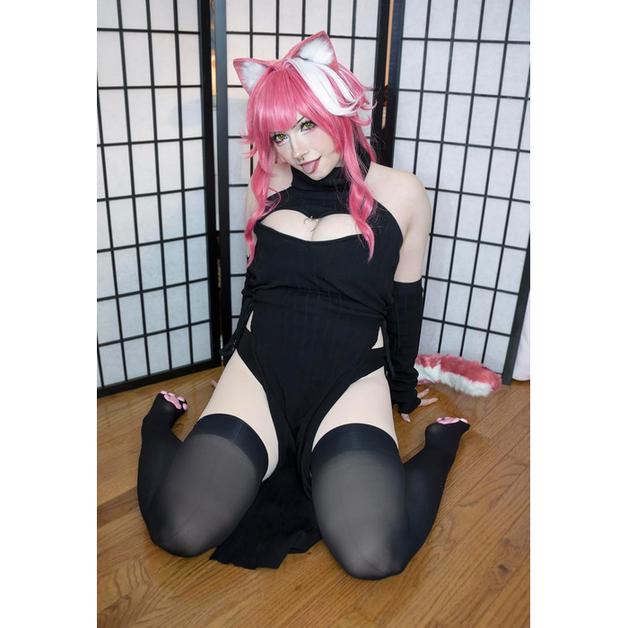 Жіночий косплей‑костюм Cheongsam KORURACLUB для ролевих ігор, чорний/білий, розмір S–XL