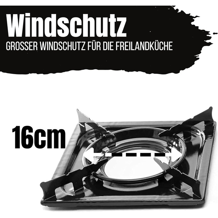 Туристична плита TruWare для газових балонів - Потужна, портативна та надійна газова плита з картриджами та хрестовиною для плити - Ідеально підходить для приготування їжі на свіжому повітрі та щоденного використання. Газова плита 4 картриджі