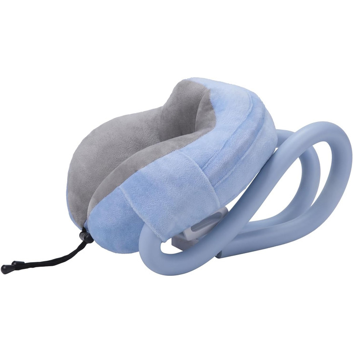 Тримач для шиї телефону - регульований на 360 градусів, подушки для підтримки шиї, тримач для телефону 2-в-1, підставка для мобільних телефонів, знімні тримачі, колиска для мобільного пристрою, зручна дорожня подушка синього кольору