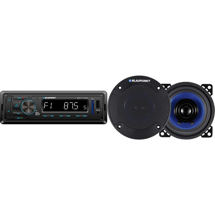 Автомагнітола Blaupunkt BPA1119BT, 1 DIN, Bluetooth, USB, Black (комплект з 2-смуговим вбудованим динаміком)