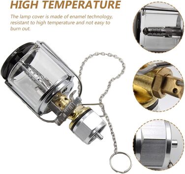 Газовий кемпінговий ліхтар із кришкою. Портативний пропановий ліхтар для освітлення намету. Міцне та тепле світло для кемпінгу на свіжому повітрі.