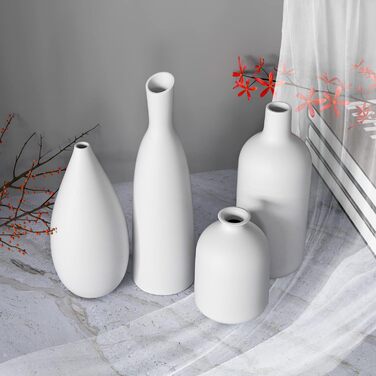 Вази Керамічний набір 4 висоти 22191711см, Вази для квітів Сучасний декор Естетика, Вази для пампасів Трава Квіти Прикраса столу Т