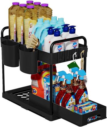 Органайзер під раковину, під контейнери для кухні та ванної кімнати, органайзер під раковину та шафа для зберігання, миючих засобі