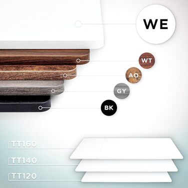 Стільниця Duronic TT120 WE Стільниця столу 120 x 60 x 1,9 см Стільниця для столів на замовлення Ідеально підходить для робочих станцій з регульованою висотою Стіл для роботи сидячи та стоячи для домашнього офісу та офісу 60 x 120 см Білий