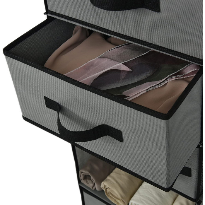 Органайзер для підвісної шафи GRANNY SAYS, з шухлядами, сірий підвісний органайзер, підвісна полиця для спальні