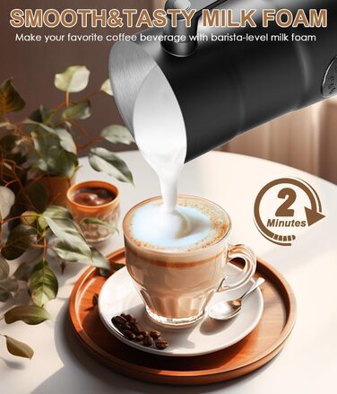 Вт піноутворювач для молока електричний 4 в 1 Автоматичний піноутворювач для підігріву молока з антипригарним покриттям Автоматичн