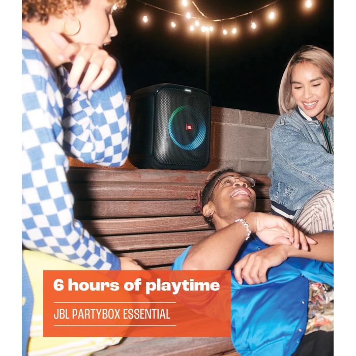 Портативна колонка для вечірок в приміщенні та на вулиці - З вбудованим підсвічуванням, захистом IPX4 та глибокими басами - 10 год