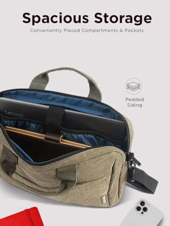 Сумка для ноутбука Lenovo для 39.6 см (15.6 дюйма) T210, коричнева, 15.6 зелена