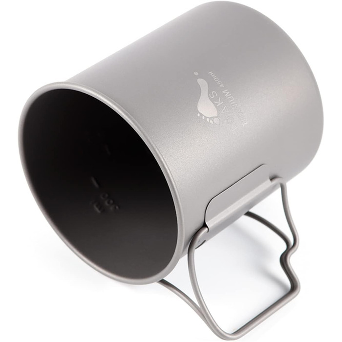 Титанова кружка TOAKS 450 мл для походів, кемпінгу, кавника, надлегкого кемпінгового посуду 450 мл