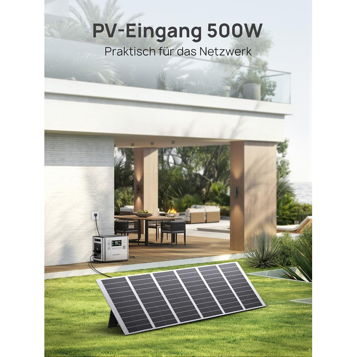 Портативна електростанція AFERIY 2400 Вт, акумулятор LiFePO4 ємністю 2048 Втгод, швидка зарядка за 1,5 години, 13 портів, синусоїдальний вихід 230 В, ДБЖ, додаток, мобільний блок живлення для кемпінгу на природі, сріблястий