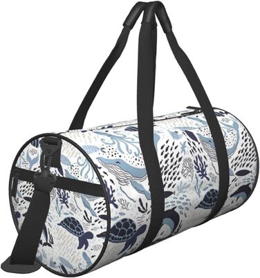 Дорожня сумка-циліндр з морським принтом (черепахи/восьминоги), спортивна сумка для чоловіків та жінок, сумка для подорожей та спорту