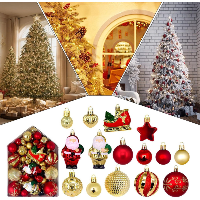 Набір ялинкових кульок 72 шт Generic