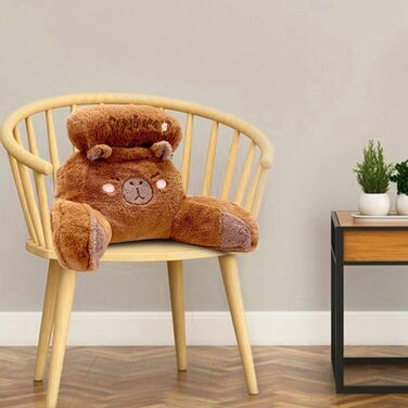 Подушка Capibara Плюшева подушка Capybara, мультяшна спинка, спинка дивана або підлоги, подушка для читання для автомобільних сидінь, офісного крісла, інвалідного візка (60 * 40 см)