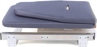 Складана прасувальна дошка, розсувна на 180 прасувальна дошка 80 см, компактна настінна шафа, що економить місце, зі знімним тканинним чохлом, сіра