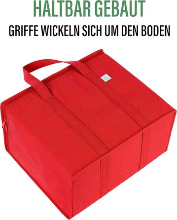 Сумка для покупок VENO 29 літрів, багаторазова складна сумка-холодильник, кошик для покупок, великий кошик для пікніка, міцна ізольована сумка, сумка для ланчу, вертикальна термосумка (червона, 2 шт.) Червона, 2 шт.