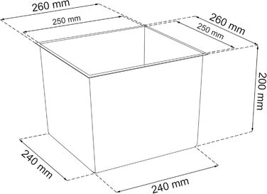 Квітковий горщик Zanvic Urbi, 26,6 літрів, пластиковий, з внутрішньою лінією, 27 x 27 x 50 см, білий