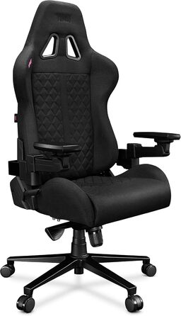 Офісне крісло 2050 шт. Ігрове крісло Чорне - Ігрове крісло з подушкою з піни з ефектом пам&39яті з велюру - Тканина геймерського крісла з підлокітниками X-Cross - Ігрове крісло з безшумними гумовими колесами - Комп&39ютерне крісло 150 кг Чорна тканина під