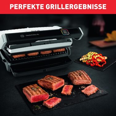 Контактний гриль Tefal OptiGrill Elite XL, 16 програм, Цифровий дисплей з індикатором рівня приготування, Знімні пластини XL, Електрогриль, Нержавіюча сталь, GC760D12