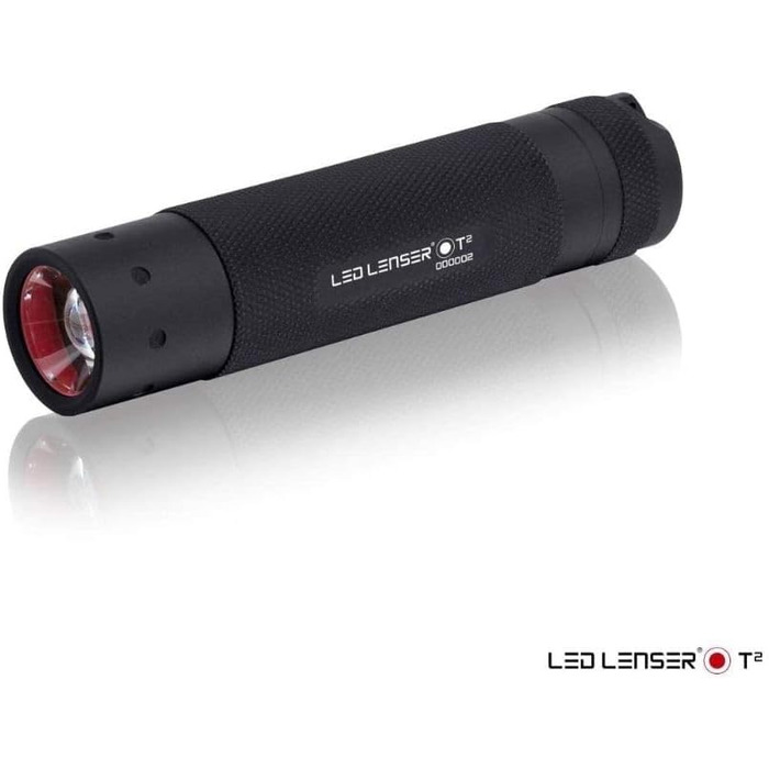 Тактичний світлодіодний ліхтар Ledlenser T, 240 люмен, радіус дії 180 м, міцний металевий корпус, живлення від батарейок 3xAAA, вкл., полювання, риболовля, відкритий, чорний