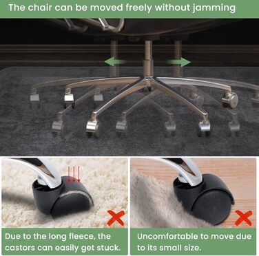 Захисний килимок для підлоги 90x140 см сірого кольору, нековзний килимок товщиною 4 мм для офісного крісла, міцний рулонний килимок, килимок для ламінату, паркету, твердих підлог 90 x 140 см сірого кольору
