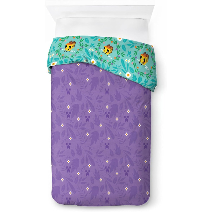 Постільна білизна Jay Franco Minecraft з квітковим візерунком - односпальний комплект постільної білизни з наволочкою 50 x 70 см б