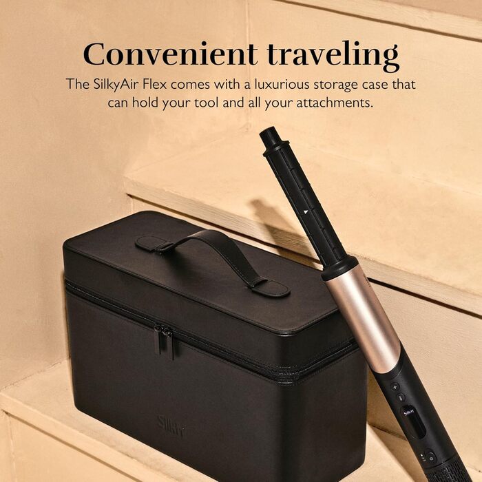 Стайлер і фен Silk'n Air I SilkyAir Flex I 5-в-1 насадка для автоматичного накручування локонів, лопатева щітка, овальна щітка, ко