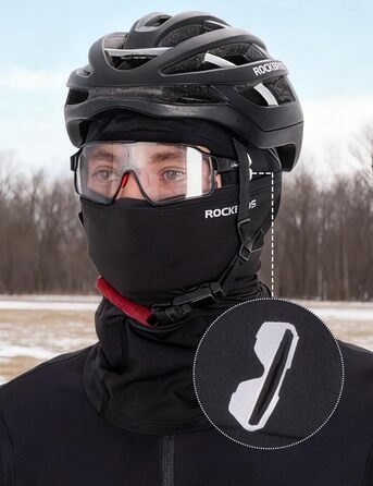 Зимова флісова балаклава ROCKBROS, вітрозахисна лижна маска для чоловіків та жінок, капюшон для шолома, зимова маска для катання на лижах, бігу, велоспорту та мотоциклі