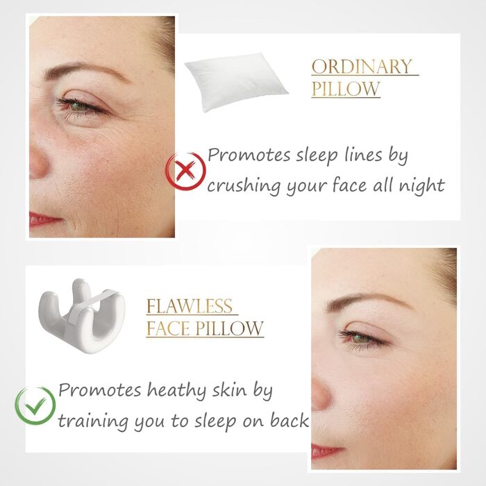 Косметологічна подушка, подушка проти зморшок, ортопедична подушка для підтримки шиї, косметична подушка проти старіння, подушка з піни з ефектом пам&39яті, подушка для підтримки шиї, для запобігання мімічним зморшкам та дрібним зморшкам (рожева)