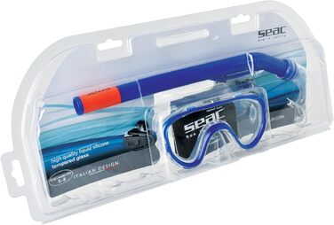 Набір для підводного плавання Seac Baby Set Marina Siltra (маска для дайвінгу та трубка) для дітей, синій, XS