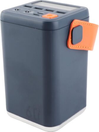 Портативна електростанція ASHATA, аварійне джерело живлення для зовнішнього використання з літієвим акумулятором ємністю 60000 мАг, двонаправлена швидка зарядна станція для відключень електроенергії на природі під час кемпінгу (синя)