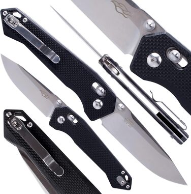 Складаний кишеньковий ніж, лезо з нержавіючої сталі 440C, ергономічна рукоятка G10 з кліпсою, полювання, риболовля, кемпінг, папка