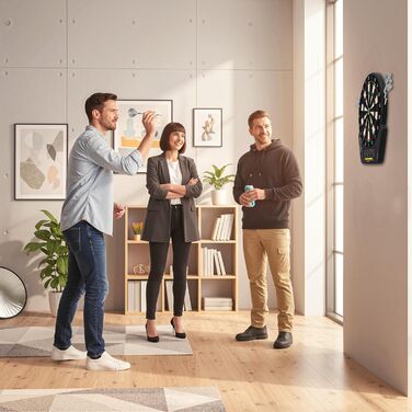 Набір електронних дротиків HOMCOM зі світлодіодним дисплеєм, автоматичним підрахунком очок, звуковими ефектами, 6 дротиків, 24 головки для дротиків, 27 ігор та 243 варіантами влучань для 16 гравців, 44 x 51,5 x 3,2 см