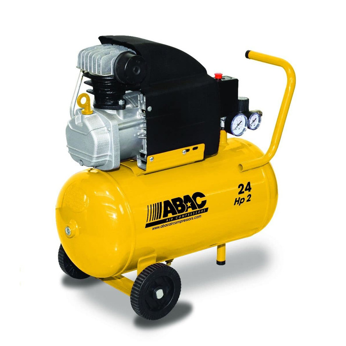 Повітряний компресор ABAC POLE POSITION B20 BASELINE, 24-літровий повітряний компресор, подвійний манометр, макс. тиск 8 бар, впор