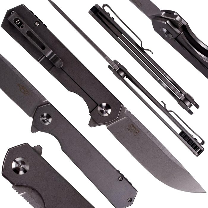 Складаний ніж Лезо зі сталі D2 Рукоятка з кліпсою Гострий одноручний ніж з піхвами і шарикопідшипником Кемпінг Полювання Риболовля