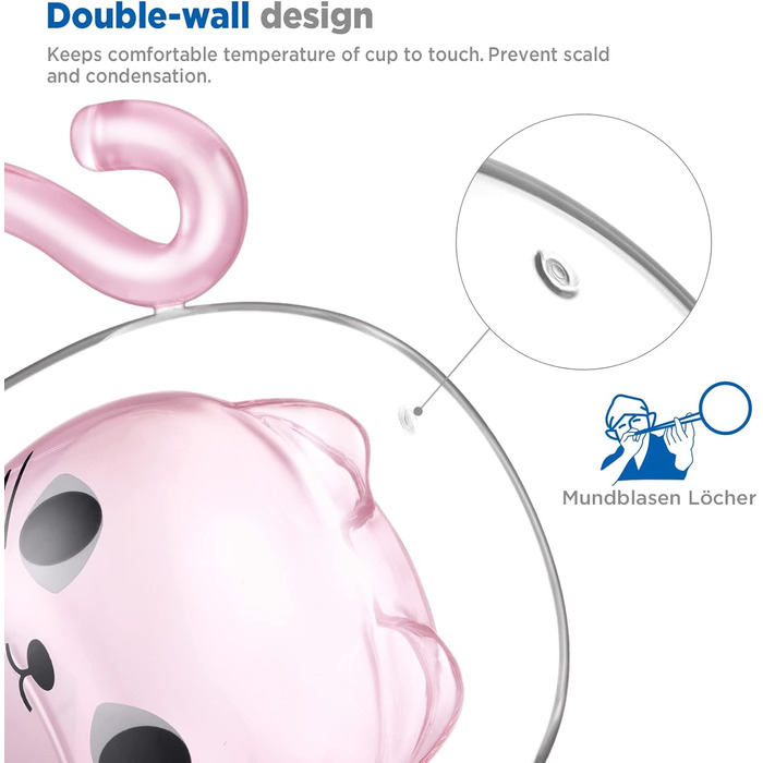 Кавова чашка 290 мл Кавове скло Чайні склянки для капучино, латте макіато, чаю, молока, МОРОЗИВО, ПИВО, Подарунки на день святого