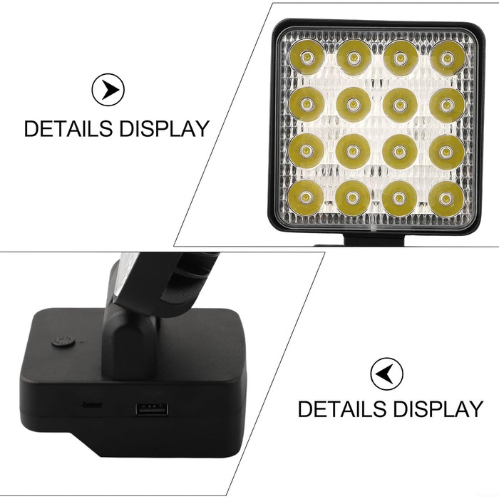 Багатофункціональний світлодіодний робочий ліхтар, підходить для всіх моделей акумуляторів Parkside X20V, включаючи аксесуари.