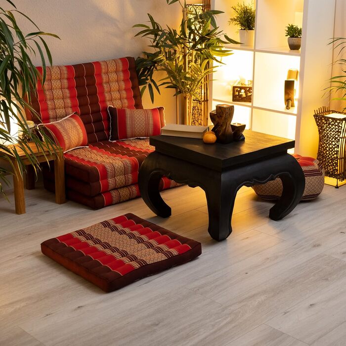 Стійкий розкладний матрац livasia з капоку - 200x80x8 см - гостьовий матрац, складний матрац для фургонів, екологічний килимок для йоги, складне гостьове ліжко, шезлонг для саду та балкону (чорний/слони)