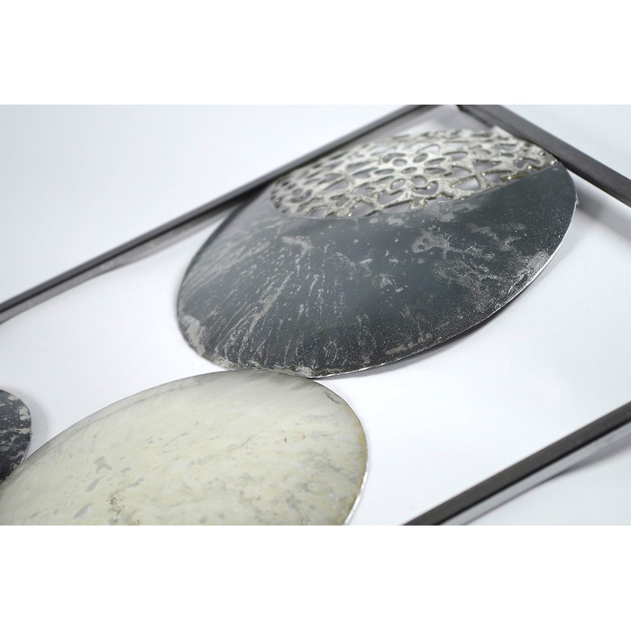 Фотошпалери для стін Kobolo настінні металеві картини - ШМАТКИ - метал - білий сірий сріблястий - 389