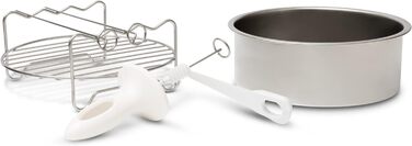 Комплект розширення для фритюрниці AEG AAFEK1 AF6 (багатоцільова форма, решітка для гриля, овочевий спіралізатор, набір аксесуарів, універсальний, різноманітний посуд, легко чиститься, нержавіюча сталь)