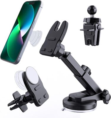 Автомобільне кріплення розетки для лобового скла для вентиляції приладової панелі, тримач для мобільного телефону для розетки з 2