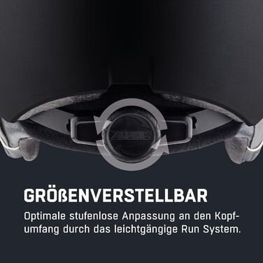 Високоякісний та безпечний лижний шолом для дорослих, з внутрішньою підкладкою, яку можна прати, з контрастним козирком, чорний матовий L (58-62 см)