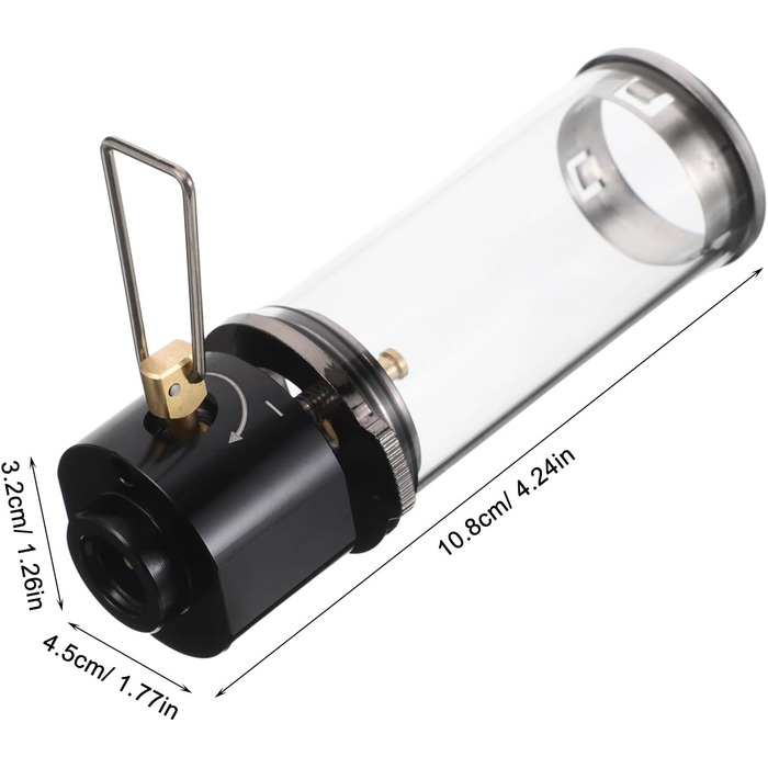 Багатофункціональний пропановий газовий ліхтар, кемпінговий ліхтар, портативний газовий ліхтар для вулиці, чорний, яскраве освітлення намету для подорожей та надзвичайних ситуацій