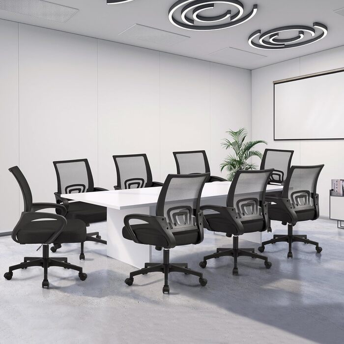 Ергономічне офісне крісло Yaheetech, до 136 кг, сітка, чорний