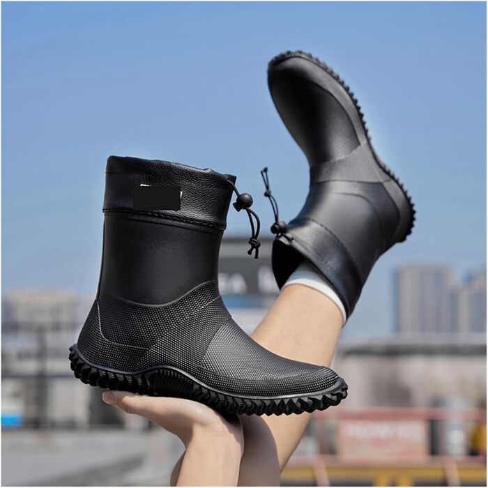 Чоловічі гумові чоботи, 1 пара, короткі чоловічі гумові чоботи, водонепроникне робоче взуття для активного відпочинку, легкі, нековзні жіночі водні чоботи (низький виріз), колір 3, EU 38