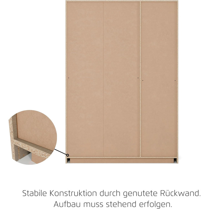 Меблі Rauch Alabama, шафа для спальні, дитячої кімнати, вітальні, гардеробної, передпокою, 7-дверна, з основними аксесуарами, колір білий, ширина 315 см