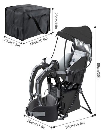 Дитяча коляска besrey Kraxe з сумкою для зберігання, портативна дитяча коляска для подорожей, дитяча коляска для походів на 6-36 м