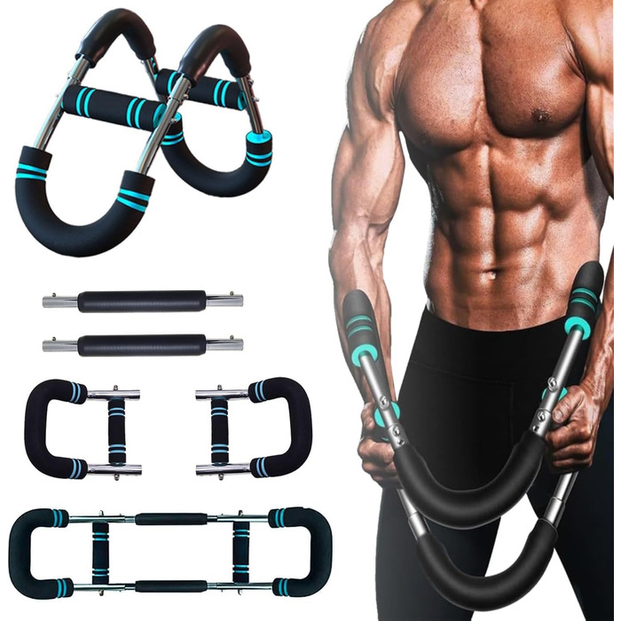 Тренажер для рук Ultimate Twister, регульований портативний тренажер для грудей та рук із пружинним опором від 18 до 45 кг, портативний знімний тренажер для верхньої частини тіла для дому та фітнесу