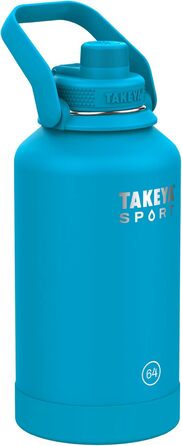 Виняткова якість, потрійна ізольована пляшка для води з нержавіючої сталі та міді, з кришкою з носиком, 1,8 л, Champion Blue Champ